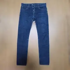 マインデニム】ダメージ加工☆スリムデニムジーンズ☆カットオフ☆黒 
