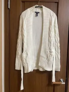 GapKids ホワイト　ニットカーディガン