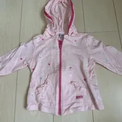 ウサギ刺繍フード付きアウター