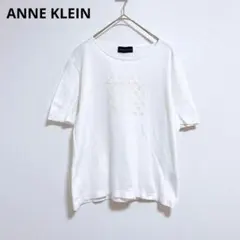 【アンクラン】ANNE KLEIN Ⅱ　Tシャツ 半袖　ロゴ入り　白　ホワイトのサムネイル