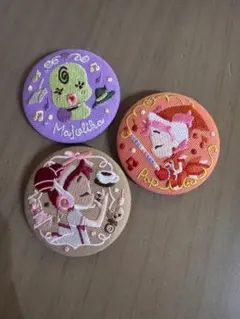 キャラクター刺繍缶バッジセット