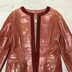 【匿名配送】ボールジィ 羊革 本革 レザージャケット ノーカラー M