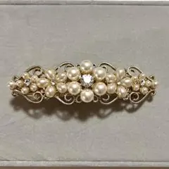 パール装飾　バレッタ
