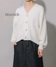 Munich●アルパカウールニット×サテンドッキングカーディガンのサムネイル