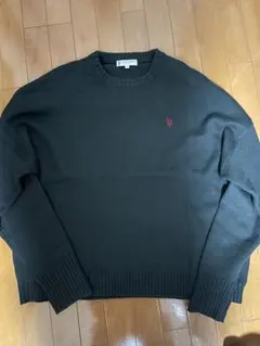 U.S. POLO ASSN. 黒ニット Lサイズ