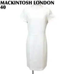 【美品】 MACKINTOSH LONDON 半袖ワンピース 綿 40 オフ白のサムネイル