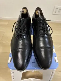 ホーキンス　革靴　ブラックレザードレスシューズ
