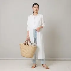 新品 JEANASIS テントラインシャツワンピース ホワイト F インナーつき