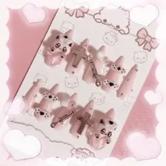 現品♥地雷♥平成女児♥ナース♥ねこちゃん♥量産型♥女児♥ぴんく♥ネイルチップ♥