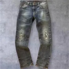 美品✨nudie jeans THIN FINN 33 ヌーディージーンズ 加工
