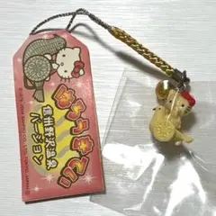 ご当地キティ 信州・野沢温泉限定 はとぐるま 根付け ストラップ