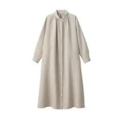 無印良品 洗いざらし長袖シャツワンピース
