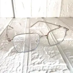 新品未使用　クリアレンズメガネ　シルバー　メタルフレーム　度なし　韓国