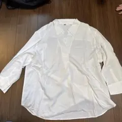 UNIQLO スキッパーシャツ ホワイト Mサイズ