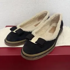 フェラガモ フラット　パンプス シューズ　61/2D ボア