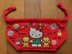 ハローキティ 布製ポーチ 赤