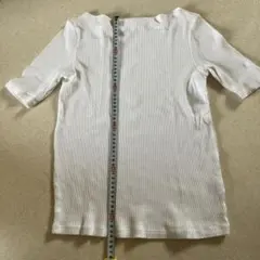 UNIQLO ホワイト ストライプ 半袖Tシャツ M