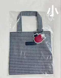 新品 familiar ファミリア ギンガム チェック トートバッグ 黒 小のサムネイル