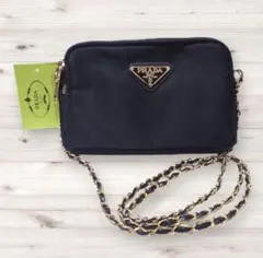 チェーンショルダーバッグ ブラック ノベルティ　PRADA