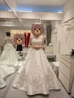 アイボリー Aライン ウェディングドレス