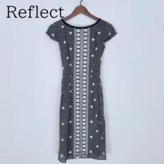 Reflect リフレクト 幾何学柄 ワンピース 9 日本製 モノトーンのサムネイル