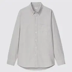 【UNIQLO】オックスフォードシャツ【XS グレー】