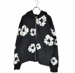 【最終値下げ‼️】デニムティアーズ黒パーカーLサイズ Denim Tears 銀座店 デニムティアーズ 新品 25SS フラワーワッペン