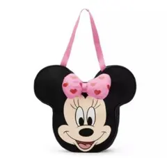 USディズニーストア　ミニーマウスビッグフェイストートバッグ　ハートリボン