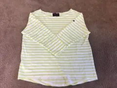 【極美品】ボーダー シャツ カットソー グリーン グリーンレーベルリラクシング