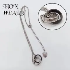 美品 LION HEART ダブルリング ネックレス ジルコニア 50cmのサムネイル