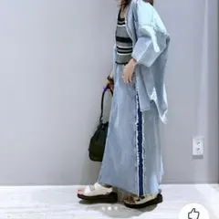 ★リプシィム★サイドライン加工デニムスカート