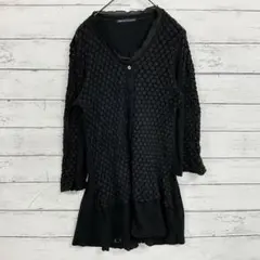 MIB LUCAS Cachette✨カーディガン【M】ドット　レース　ブラック