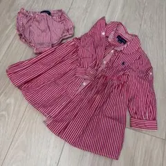 ラルフローレン　ストライプ　ワンピース　女の子　ブラウス　チュニック