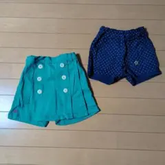 【2枚】TinkerBellティンカーベル　ショートパンツキュロットスカパン