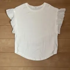 Samansa Mos2 blue フリル袖 Tシャツ ホワイトのサムネイル