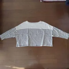 アースミュージック＆エコロジー　ボーダー長袖ＴシャツFサイズ中古品