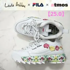 【処分セール！】FILA 厚底スニーカー ローラアシュレイコラボ商品　ホワイト