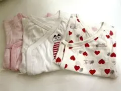 UNIQLO 前開き　ボディースーツ 60 半袖 ロンパース 3枚セット