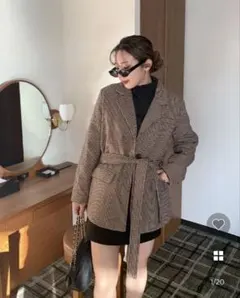 ＜期間限定値下げ＞nugu canie ウールチェックジャケット