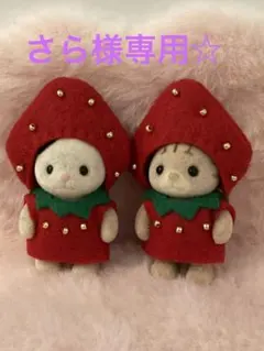 さら様専用☆シルバニアファミリー　着せ替え服　赤いいちご2点セット