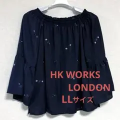 【HK WORKS LONDON】 刺繍花柄チュニック キャンディスリーブ LL