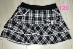 女の子フリル付きチェック柄スカート 120cm