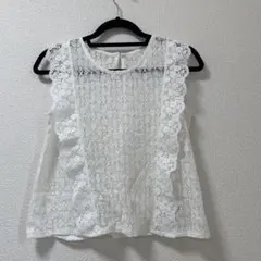 【LOWRYS FARM】レースフリルベスト