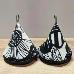 三角鍋つかみ フラワーアート③　２個セット