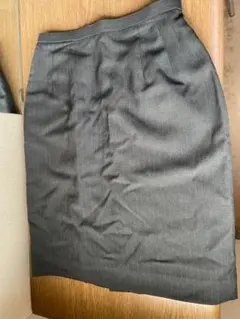 グレー ストライプ タイトスカート