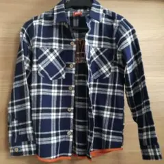 babydoll　チェックシャツ　130　ネイビー×白