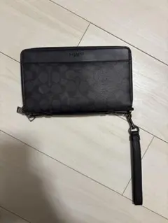 COACHダブル ジップ トラベル オーガナイザー シグネチャー 訳アリ新品