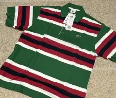 LACOSTE ストライプ　ポロシャツ サイズ5(LL)