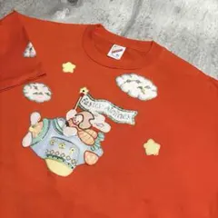 JERZEES キラキラ ダサかわ ハンドペイント うさぎTシャツ アメリカ古着のサムネイル