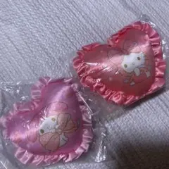 ハローキテイ マイメロディ ハート型クッション 2個セット
